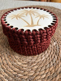 Boîte Cocotier en bois et corde tressée
