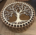 Boîte Arbre de Vie en bois et corde tressée