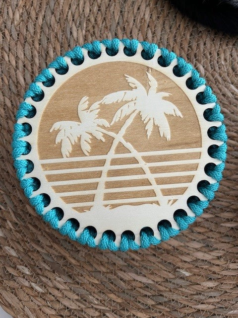 Boîte Cocotier en bois et corde tressée