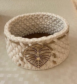 Vide-poche Nature en bois et corde tressée