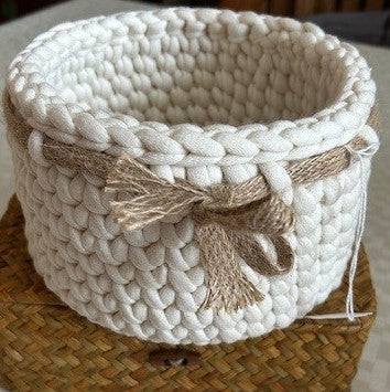 Vide-poche Nature en bois et corde tressée